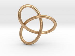 Trefoil Knot Pendant in Natural Bronze