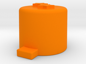 Two star button in Orange Processed Versatile Plastic