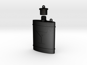 (Decorative) Pocket Flask in Matte Black Steel