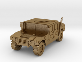 1/100 HMMWV car (low detail) in Polished Gold Steel