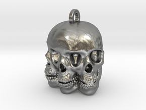 Maggop Skull Keychain/Pendant in Natural Silver