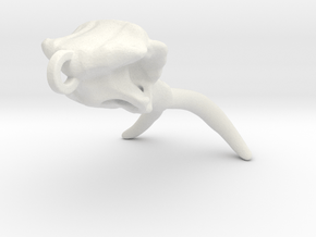 Mammoth Skull Keychain/Pendant in White Natural Versatile Plastic
