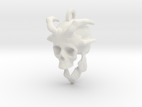Ibis Skull Keychain/Pendant in White Natural Versatile Plastic
