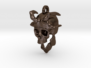 Ibis Skull Keychain/Pendant in Polished Bronze Steel