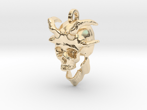 Ibis Skull Keychain/Pendant in 14k Gold Plated Brass