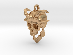 Ibis Skull Keychain/Pendant in Natural Bronze