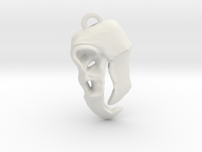 Eagle Skull Keychain/Pendant in White Natural Versatile Plastic