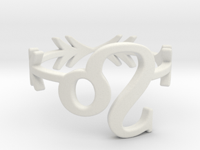 tribal arrow minimalist Leo zodiac ring in White Natural Versatile Plastic: 5 / 49