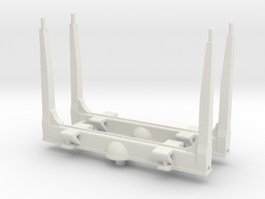 1/25th long logger gun barrel type bunks  in White Natural Versatile Plastic