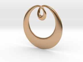 Curve Pendant in Polished Bronze