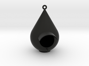 Teardrop Birdhouse #1 in Black Premium Versatile Plastic