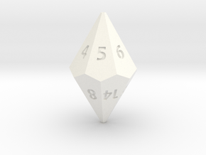 D14 dice in White Processed Versatile Plastic