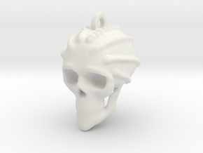 Crudd Skull Keychain/Pendant in White Natural Versatile Plastic