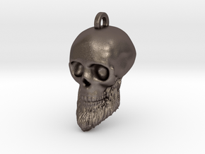 Morgan's Skull Keychain/Pendant in Polished Bronzed-Silver Steel