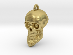 Morgan's Skull Keychain/Pendant in Natural Brass