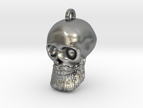 George's Skull Keychain/Pendant in Natural Silver