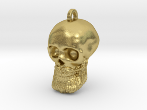 George's Skull Keychain/Pendant in Natural Brass