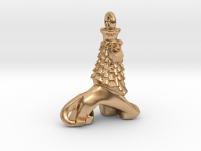 Moha Anbessa (Lion of Judah) Pendant in Polished Bronze