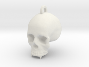Vampire Skull Keychain/Pendant in White Natural Versatile Plastic