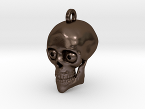 Victor Skull Keychain/Pendant in Polished Bronze Steel