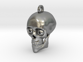 Victor Skull Keychain/Pendant in Natural Silver