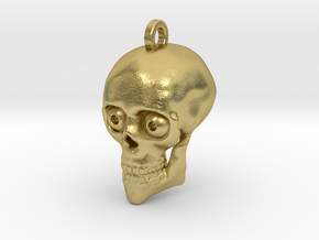 Victor Skull Keychain/Pendant in Natural Brass