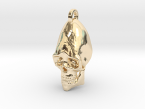 Bavarian Skull Keychain/Pendant in 14k Gold Plated Brass