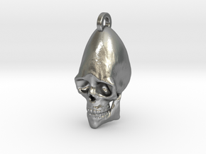 Bavarian Skull Keychain/Pendant in Natural Silver