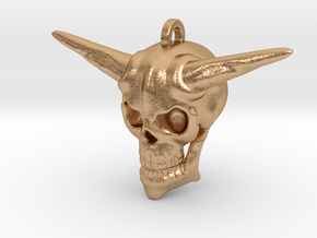 Minotaur Skull Keychain in Natural Bronze