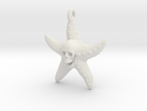 Star Fish Skull Final in White Natural Versatile Plastic