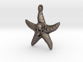 Star Fish Skull Final in Polished Bronzed-Silver Steel