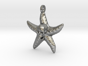 Star Fish Skull Final in Natural Silver