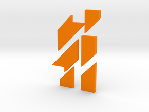 IQGeek puzzle, letter  in Orange Processed Versatile Plastic
