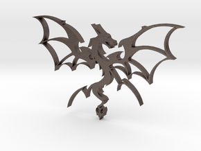 Dragon in Polished Bronzed-Silver Steel