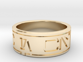 Star Wars ring - Aurebesh - 7.5 (US) / 56 (ISO) in 14k Gold Plated Brass
