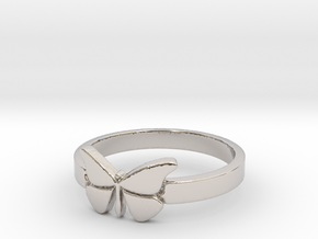 Butterfly (small) Ring Size 7 in Platinum