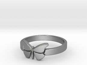 Butterfly (small) Ring Size 7 in Natural Silver
