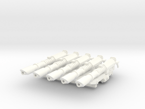 Beam antitank cannons x5 in White Processed Versatile Plastic