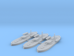 1/1250 Pará Class Monitors x3 (120pdr) in Smooth Fine Detail Plastic