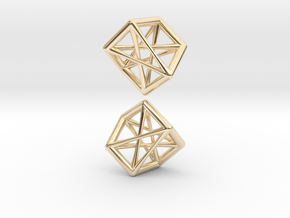 Twisted Sevenstar Pendant Pair in 14K Yellow Gold