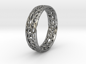 L -  Hex web 1 - 16.3mm in Natural Silver