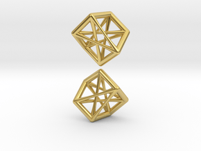 Twisted Sevenstar Pendant Pair in Polished Brass