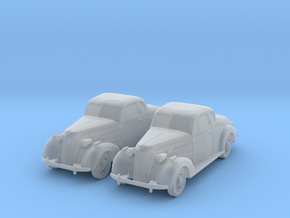 1937 Chevy (2) N scale vehicles in Smooth Fine Detail Plastic