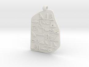 Hieroglyph in Rosetta Stone in White Natural Versatile Plastic