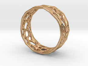 J - 7mm Organic Pattern Band Thin - 15.5mm in Natural Bronze