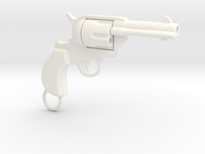 Gun pendant Colt in White Processed Versatile Plastic