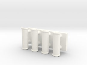 Handles for cupboard, drawer, etc. 1:12 in White Processed Versatile Plastic