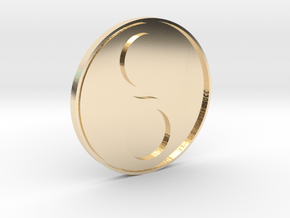 In-Yo/Yin-Yang Disc in 14k Gold Plated Brass