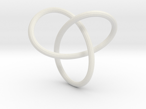 trefoil knot in White Natural Versatile Plastic