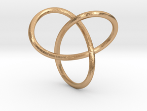 trefoil knot in Natural Bronze